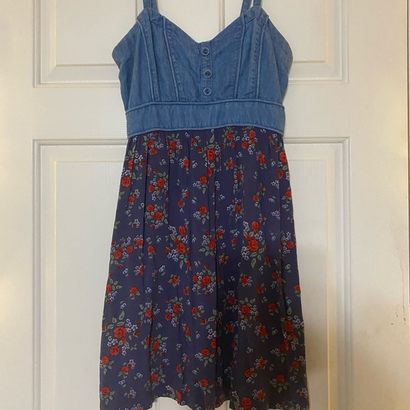 Floral/denim dress - Picture 2 of 2